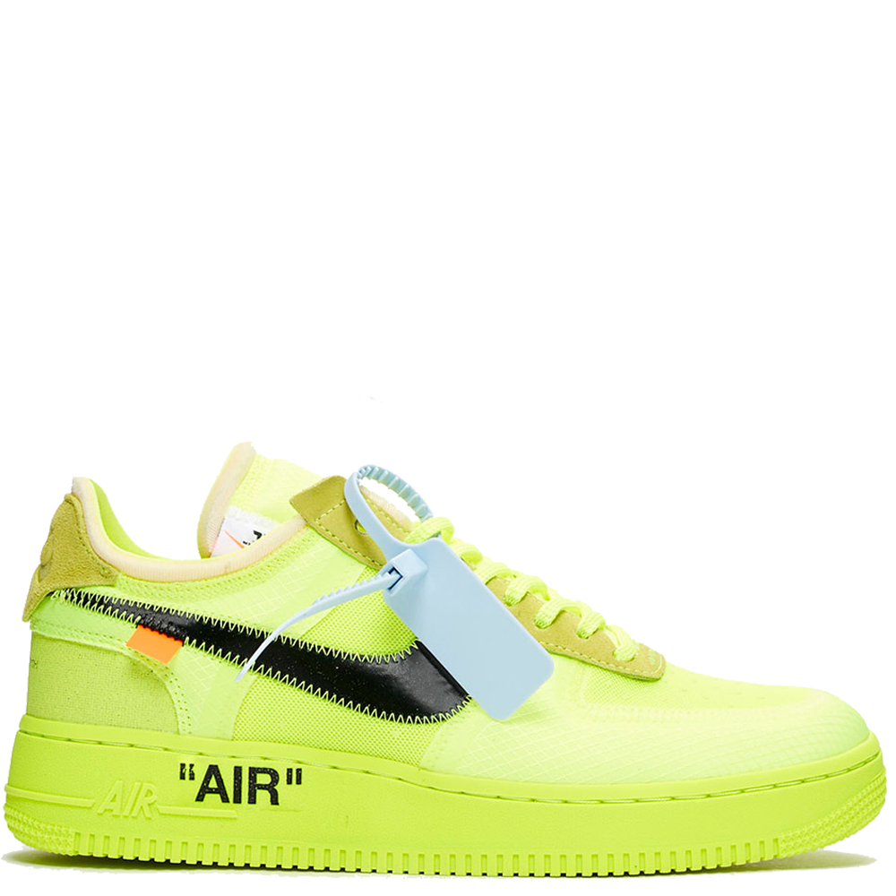 nike air force 1 off white neon green