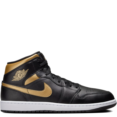 Air Jordan 1 Mid 'Black Metallic Gold' (DQ8426 071)