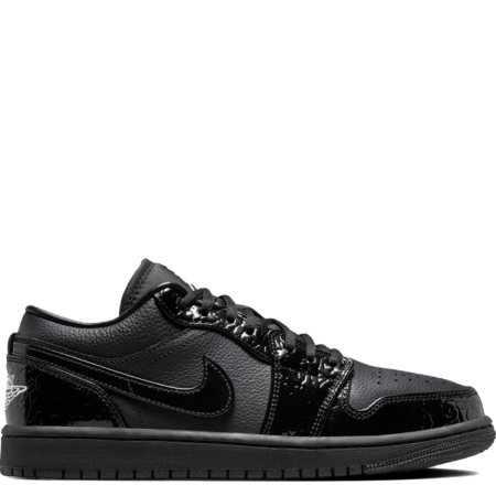 Air Jordan 1 Low SE 'Black Croc' (W) (HJ7743 010)