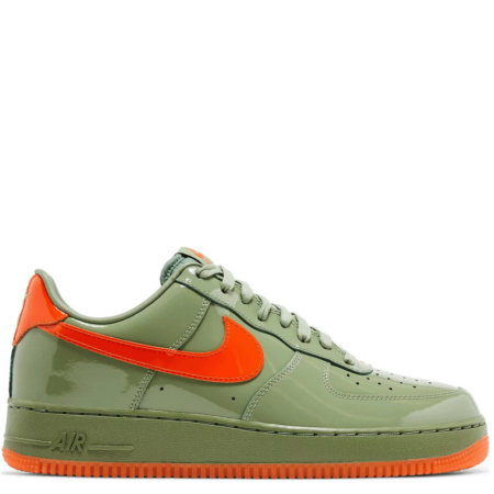 Nike Air Force 1 Low '07 Premium 'Oil Green Safety Orange' (HJ9118 386)