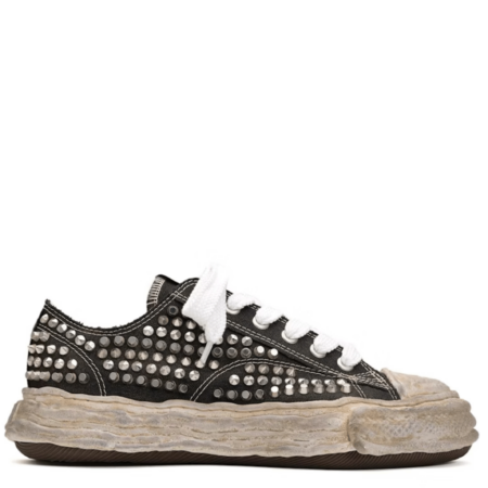 Maison Mihara Yasuhiro Peterson 23 OG Sole Studded Canvas Low 'Black White' (A13FW715 BLK WHT)